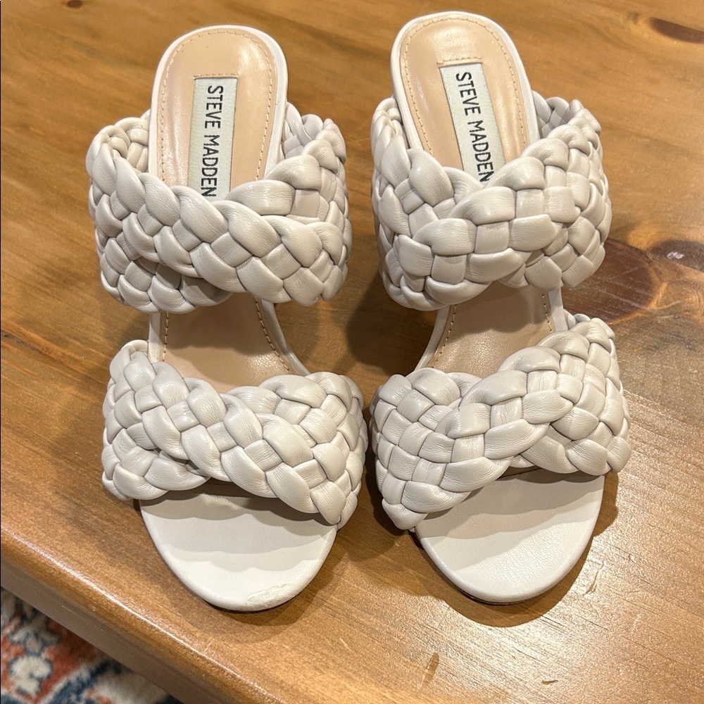 Steve Madden Women's Ivory Braided Sandals
